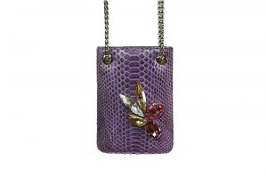 Purple Snake Messenger with Multicolored Stones